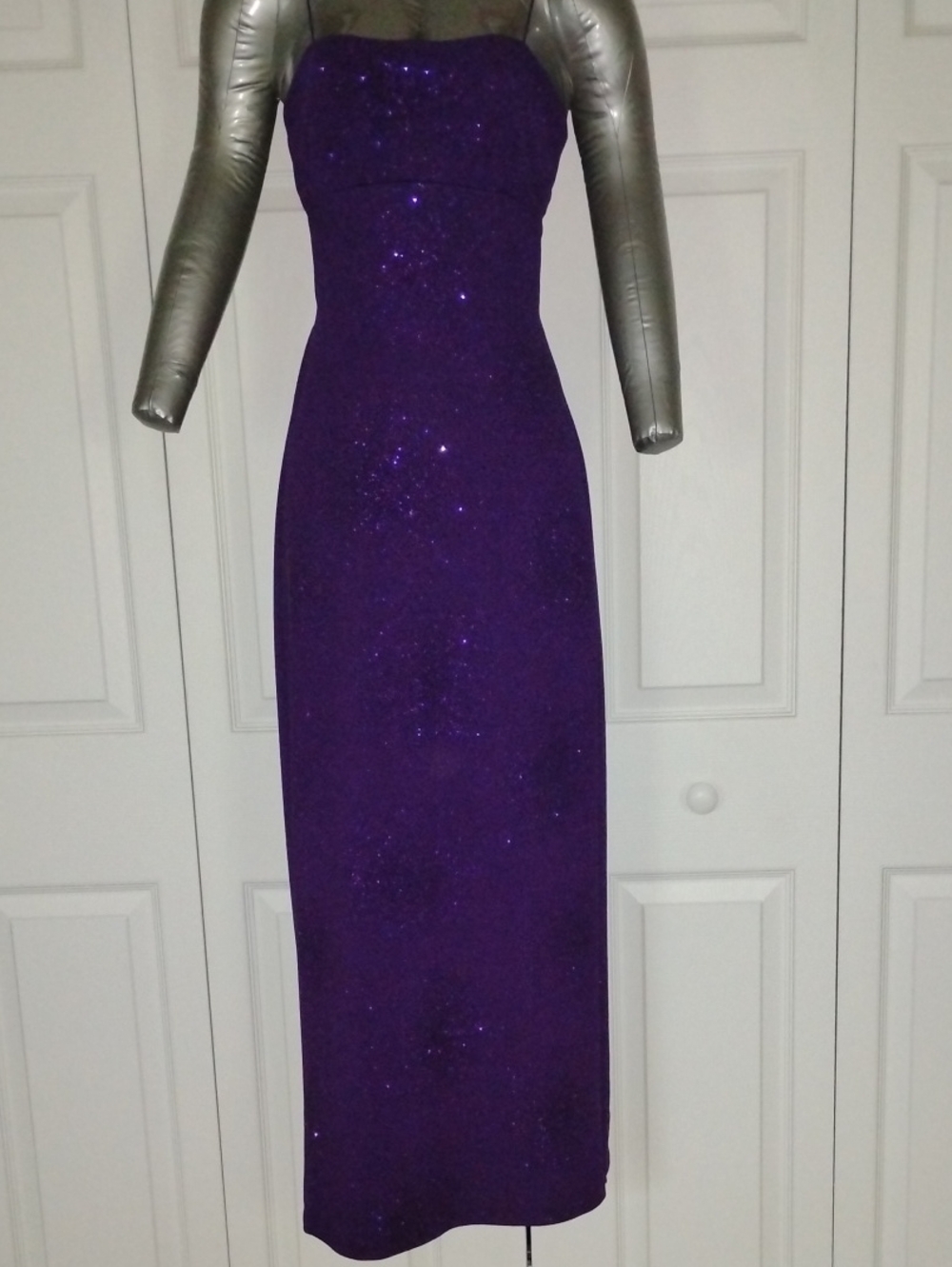 Purple Sequin Evening Gown